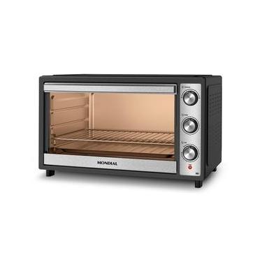 Imagem de Forno Elétrico de Bancada Mondial FRN-60-BI 60L 1800W Grill com Timer Luz Inox Preto 220V