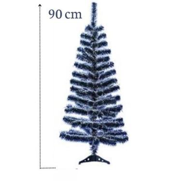 Imagem de Arvore Natal 90cm 90 Galhos Neve Nevada Decoração Pinheiro - Rio Maste