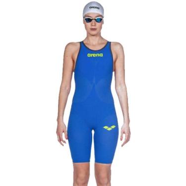 Imagem de Maiô De Natação Powerskin Carbon Air 2 Aberto Arena, 32, Azul, Cinza