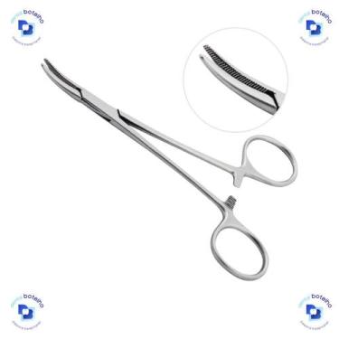 Imagem de Pinça Halstead Mosquito Hemostática Curva (12,5 cm) - Fava