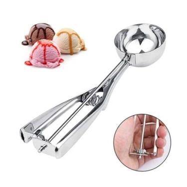 Imagem de Colher Porcionadora de Sorvete em Aço Inox 23cm com Ejetor - NoBrand
