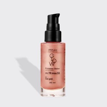 Imagem de Glow Booster Rose Gold FPS70 30ml PINK CHEEKS  Protetor Solar Glow  Re