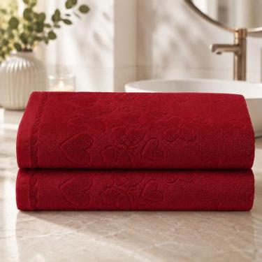 Imagem de kit 2 Toalhas Lavabo Pequenas Mãos 100% Algodão Aveludadas 30x45 cm - 