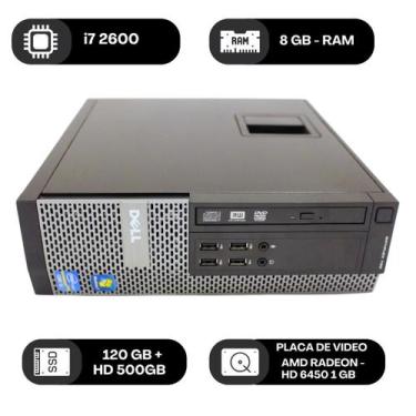 Imagem de Computador Dell OptiPlex 790 i7 8GB RAM SSD 120GB HD 500GB