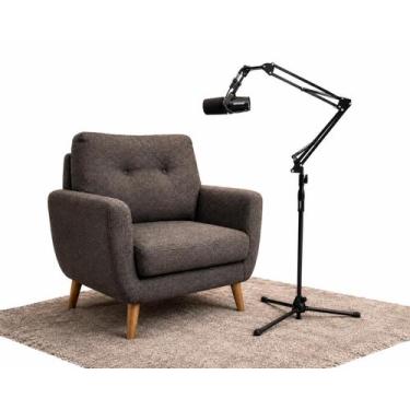 Imagem de Suporte De Chão Articulado Para Microfone Podcast Home Studio E Produç