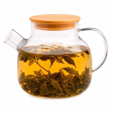 Imagem de Chaleira Class Home 800ml Vidro Borossilicato e Tampa Bambu