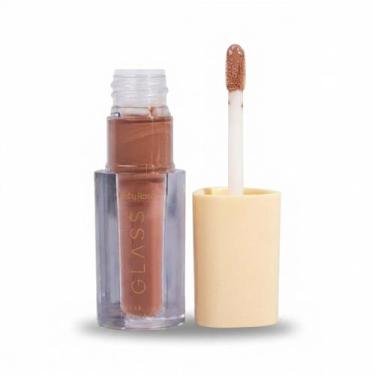 Imagem de Gloss Labial Ruby Rose Glass Laqueado Cor BG01 Brilho Intenso Acabamen