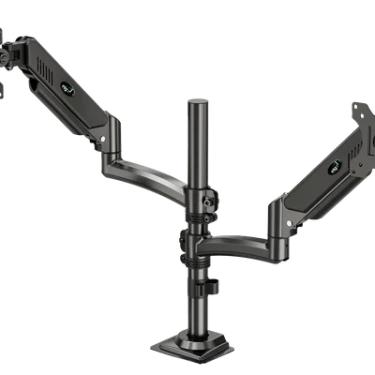 Imagem de Suporte Ergonômico Tipo Torre Multiarticulado De Mesa, 2 Monitores 17" A 35", Pistão A Gás, Preto, Fh160l, Elg
