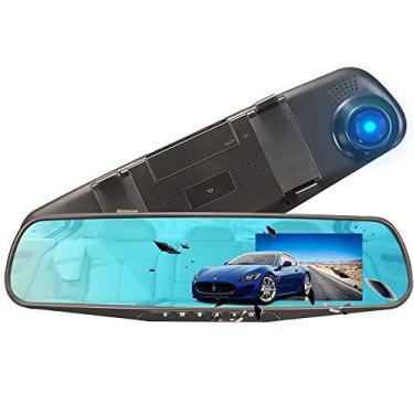 Imagem de Camera Gravação Carro Retorvisor Black DVR WLXY XC-05 1080p Full HD Segurança Audio