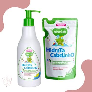Imagem de Kit Condicionador Infantil Hidrata Cabelinho E Refil BioClub