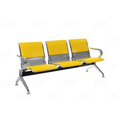 Imagem de Longarina 03 Lugares Estofada Amarelo