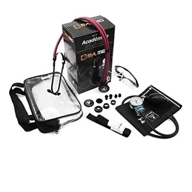 Imagem de Kit Enfermagem Acadêmico Esteto + Esfig Pamed Black Garantia (Vinho)