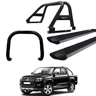 Imagem de Kit Quebra Mato+Estribo Pers+Santo Ant DUPLO AMAROK CD PRETO