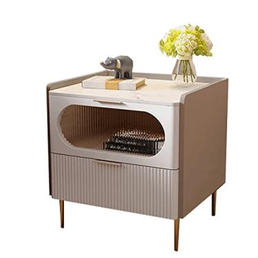 Imagem de jinyi2016SHOP Mesinhas de cabeceira para cama, mesa de cabeceira de madeira sem instalação, quarto, armário, ardósia, mesas de cabeceira para quarto (cor: 07, tamanho: 15,6"/40 cm)