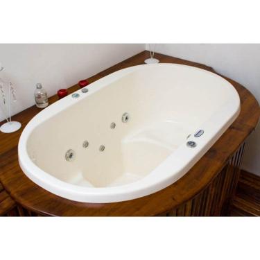 Imagem de Ofurô Ouro Fino Heatiro Duplo Premium 141cmx91cmx78cm 04 Jatos Branco