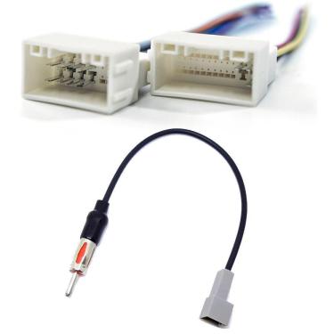 Imagem de Kit Chicote de Ligação + Chicote Adaptador de Antena Hyundai HB20 Elantra  Veloster 2012 2013 Sportage 2010 à 2013