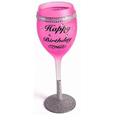 Imagem de Forum Novelties Taça de vinho - Happy Birthday, tamanho único, rosa