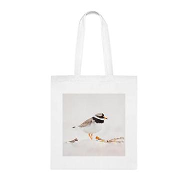 Imagem de Sacola de Plover Inged, Presente de Tote de Plover Inged, Bolsa de Ombro de Plover Inged, Sacolas Reutilizáveis para Cesta de Natal de Aniversário, Presente para Ela, Bolsa Feminina, Branco