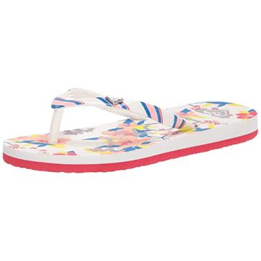 Imagem de Roxy Chinelo infantil unissex Rg Pebbles, Vermelho/branco/azul 212, 11 Little Kid