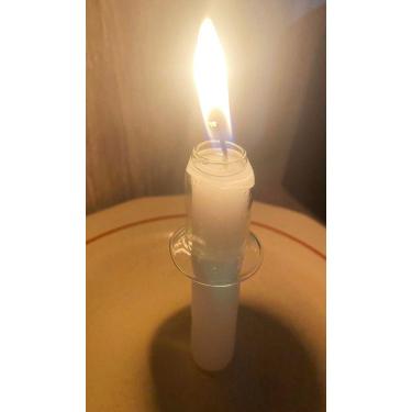 Imagem de Kit 03 Economizador De Vidro Para Velas Tradicional