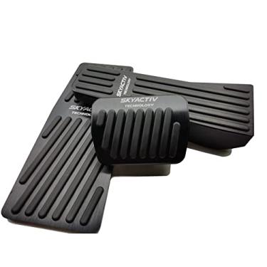 Imagem de GZBFTDH Pastilhas de gás para carro Pedal Pad para 2022 2023 Mazda CX50 Acessórios, Freio Automático Alumínio Pé Acelerador Tampa Descanso Peças de Automóvel 3 peças (Vermelho)