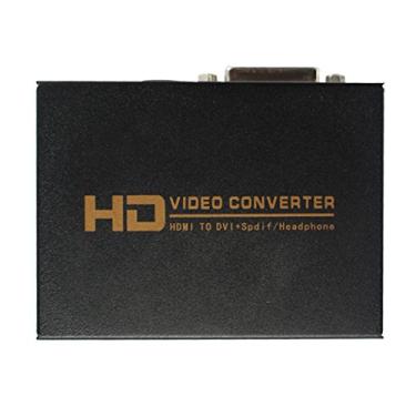 Imagem de HDSUNWSTD HDMI para DVI + adaptador conversor de áudio e vídeo coaxial com adaptador de alimentação dos EUA para PS3, DVD Blue Ray