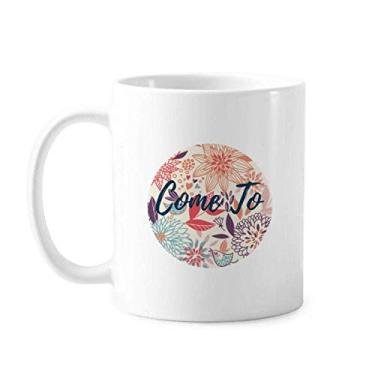 Imagem de Caneca de pintura de flor de lótus cerâmica xícara de porcelana de café louça