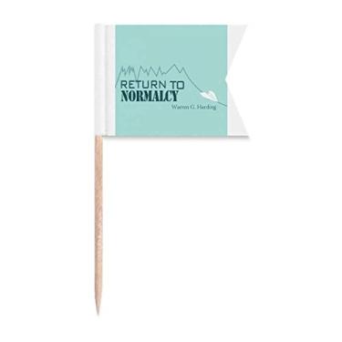 Imagem de Slogan de eleição para retorno normalcy bandeiras de palito de dente marcando para bolo de festa prato de queijo