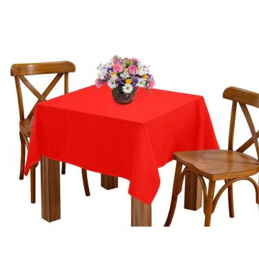 Imagem de Toalha De Mesa 6 Lugares 2,00M Retangular Oxford Vermelho