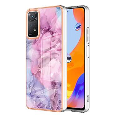 Imagem de Capas de armadura de mármore bonitas compatíveis com Xiaomi Redmi Note 11 Pro 4G 5G capas de silicone moldura de simplicidade proteção à prova de choque capa traseira (3, Redmi Note 11 Pro 4G 5G)