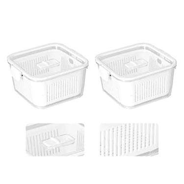 Imagem de Conjunto De 2 Potes Herméticos Slim C/Travas e Cesto Multiuso 1360 ml, Paramount