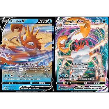 Imagem de Kingler V & Vmax 029/172 Brilliant Stars - Ultra Rare Pokemon Card Lot