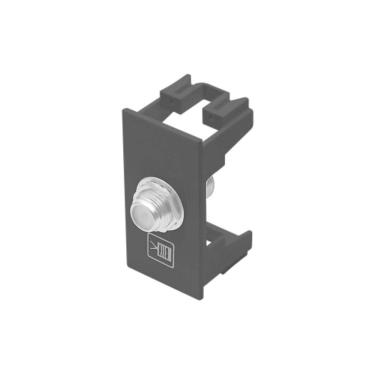 Imagem de Módulo Tomada Antena de TV Fame Habitat Black para Cabo Coaxial Preto