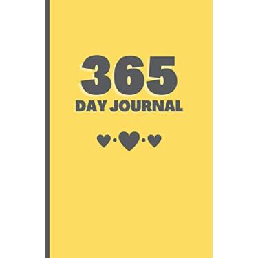 Imagem de 365 Day Journal: Unlined and Undated Daily Diary - 5.5in x 8.5in | Yellow Background Cover: A whole year of daily journal ideal gift for friends and family