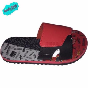 Imagem de Chinelo Infantil Slide Tigor T. Tigre Preto E Vermelho