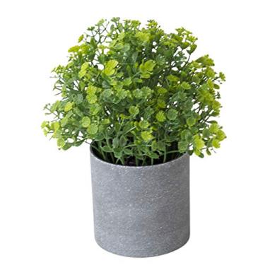 Imagem de heave Mini plantas artificiais em vaso, arbusto de plástico falso, plantas verdes artificiais para decoração de casa, jardim, banheiro, presente de boas-vindas, 10