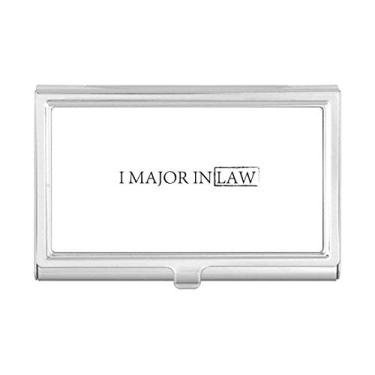 Imagem de Carteira com citação I Major in Law porta-cartões de visita