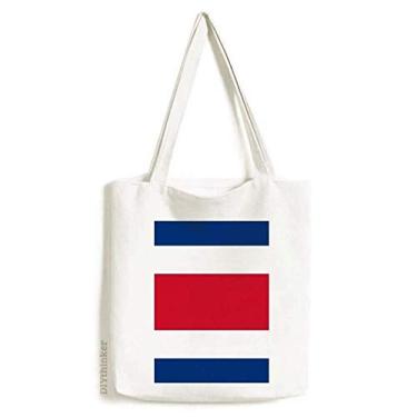 Imagem de Bolsa de lona com bandeira nacional da Costa Rica Country América do Norte bolsa de compras casual
