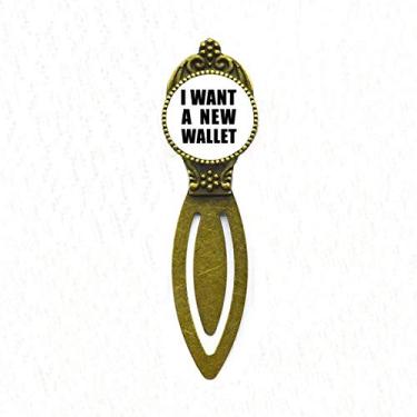 Imagem de Marcador de página "I Want A New Wallet Art Deco", marcador de página retrô