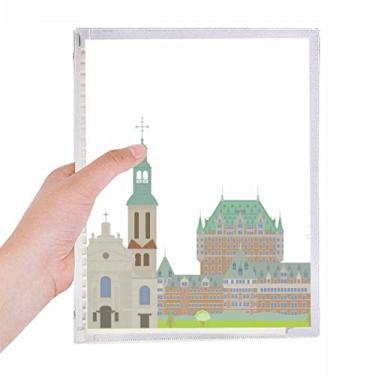 Imagem de Caderno de desenho de monumentos e prédios de cidades do Canadá, diário de folhas soltas recarregável