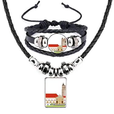 Imagem de Portugal Coimbra Conjunto de joias de couro para construção de marco nacional