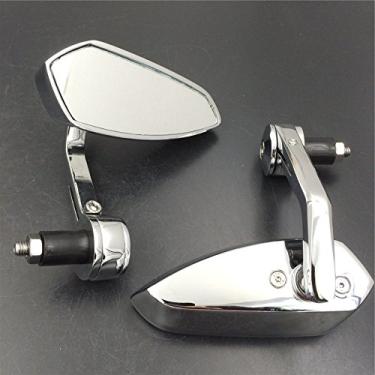Imagem de Espelhos cromados NBX- compatíveis com compatível com/Suzuki/Kawasaki/Yamaha/Harley para compatibilidade com qualquer cabo de 2,2 cm ou 2,5 cm de diâmetro sobre qualquer carro elétrico de motocicleta