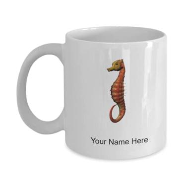 Imagem de Caneca de cavalo marinho personalizada, copo de café de cavalo marinho, ideia de presente de cavalo marinho, copo de cavalo marinho personalizado, caneca de cavalo marinho personalizada - Caneca de café de 325 ml