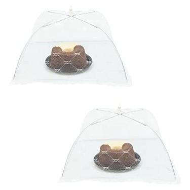 Imagem de KIT 2 Protetor Alimento Grande Tela Mosquiteiro Tule 40 X 40 Cm Higiene e Organização Cozinha