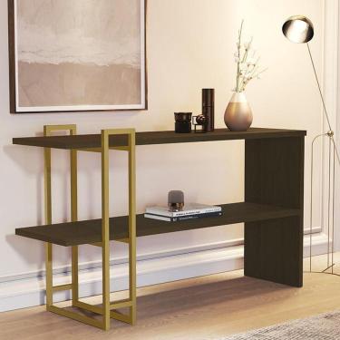 Imagem de Aparador Sala De Estar Jb 4034 Pé Metal Canela Dourado