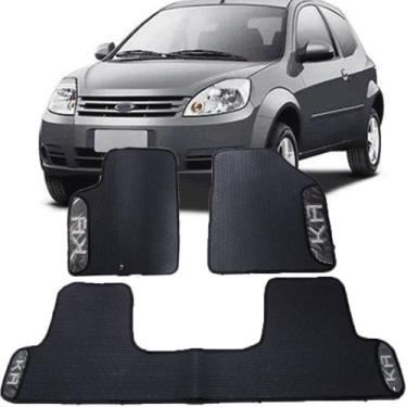 Imagem de Jogo tapete emborrachado do ford ka jogo com 3 peças inteiriço traseir