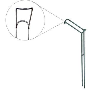 Imagem de Suporte de Vara Fixo Para Barranco Prata tamanho M - Suporte Gpf