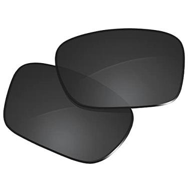Imagem de Glintbay Lentes de óculos de sol de substituição 100% precisas para Oakley Frogskins Range OO9284 - preto avançado polarizado