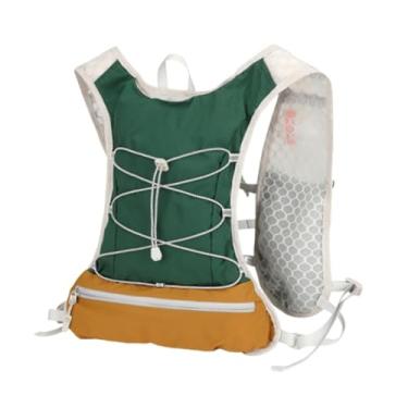 Imagem de Vaveren Colete de hidratação, mochila, mochila para corrida, respirável, para homens e mulheres, bolsa esportiva para trilhas e corrida ao ar livre, Verde Escuro