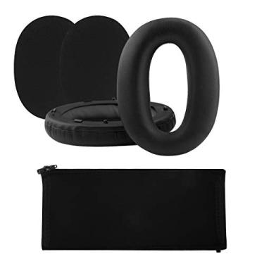 Imagem de Geekria Conjunto de capa de substituição para fones de ouvido Sony WH-1000XM3, WH1000XM2, MDR1000X (preto)
